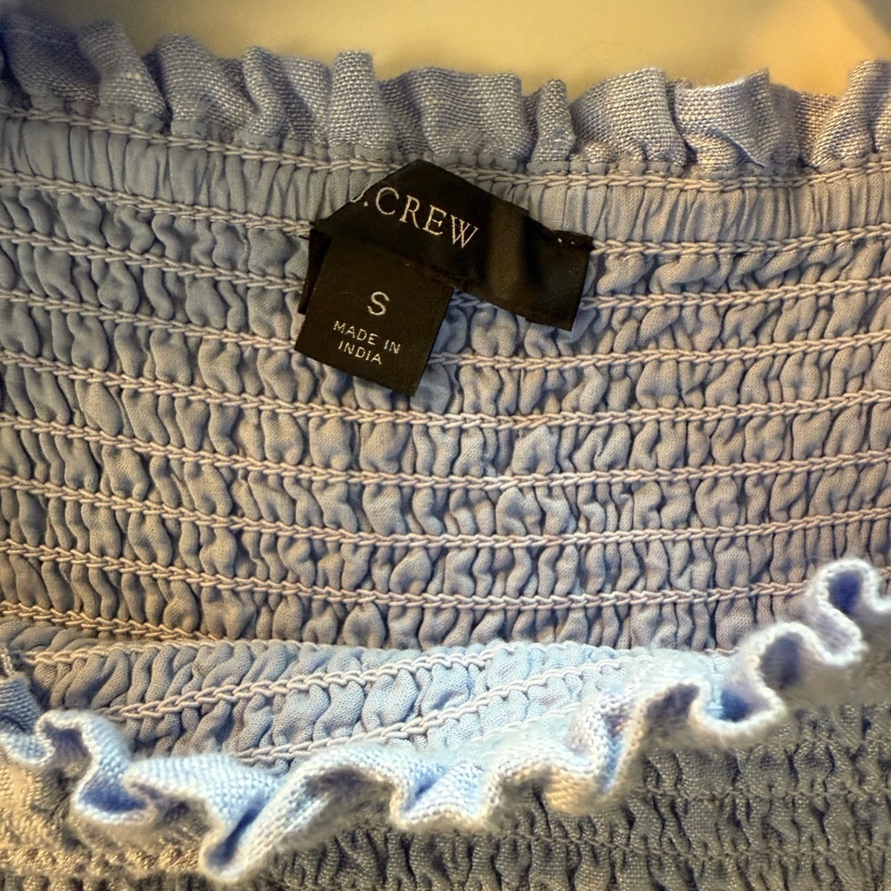 J Crew Linen Daydream Elegant Blue Women's Dress Size Small - Picture 4 of 5